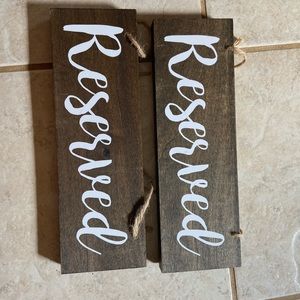 Wedding Reserved Sign